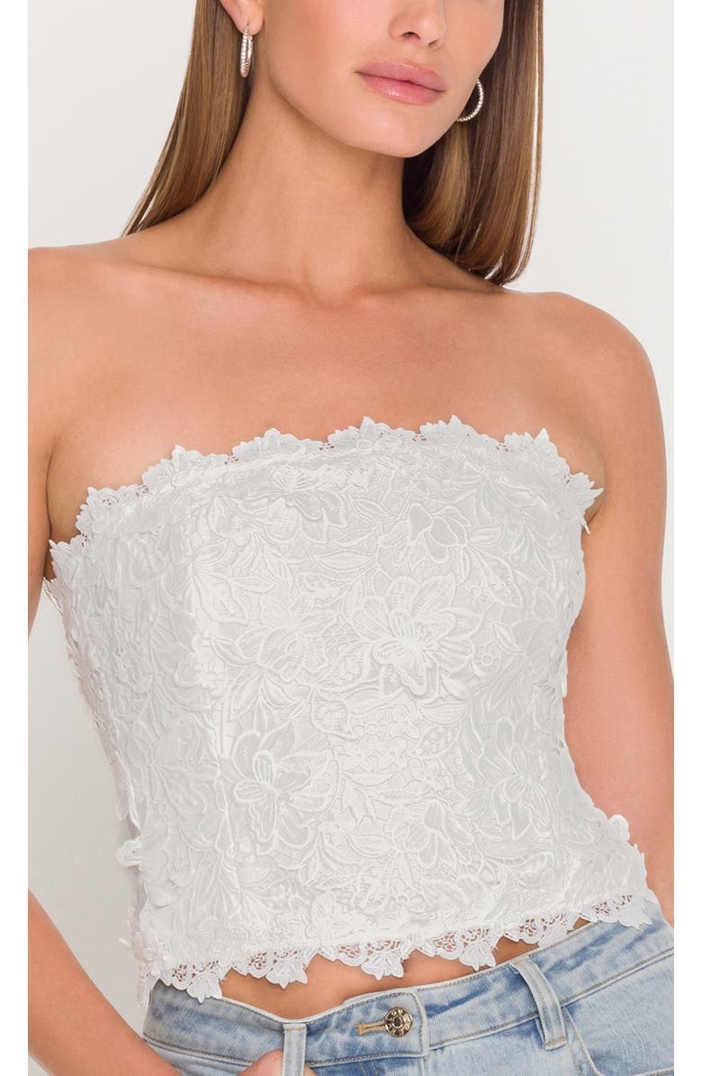 Generation Love Daxi 3D Butterfly Lace Bustier, Alternate, color, 