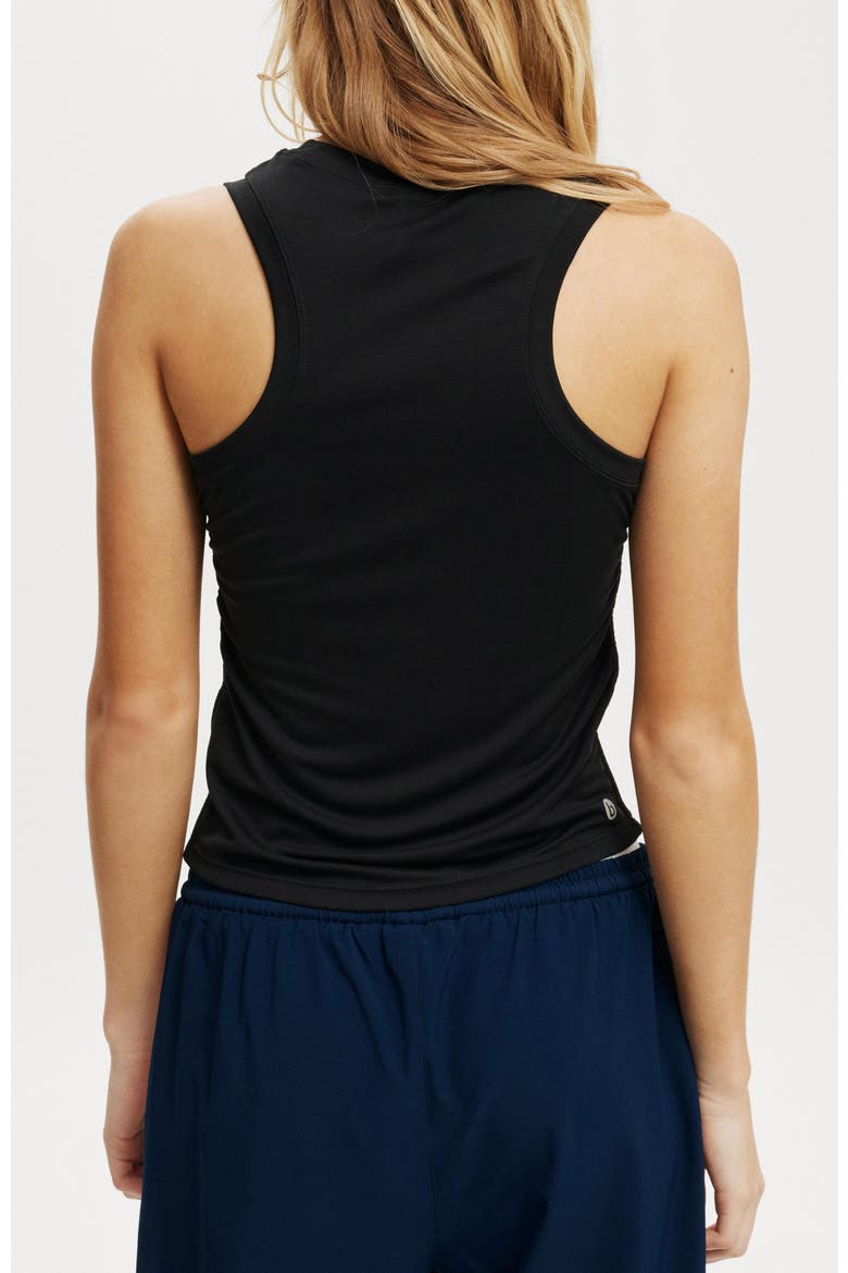 Women's Active Soft Ruched Side Tank, Alternate, color, Black