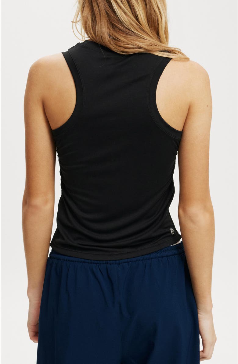 COTTON ON BODY Women's Active Soft Ruched Side Tank, Alternate, color, Black