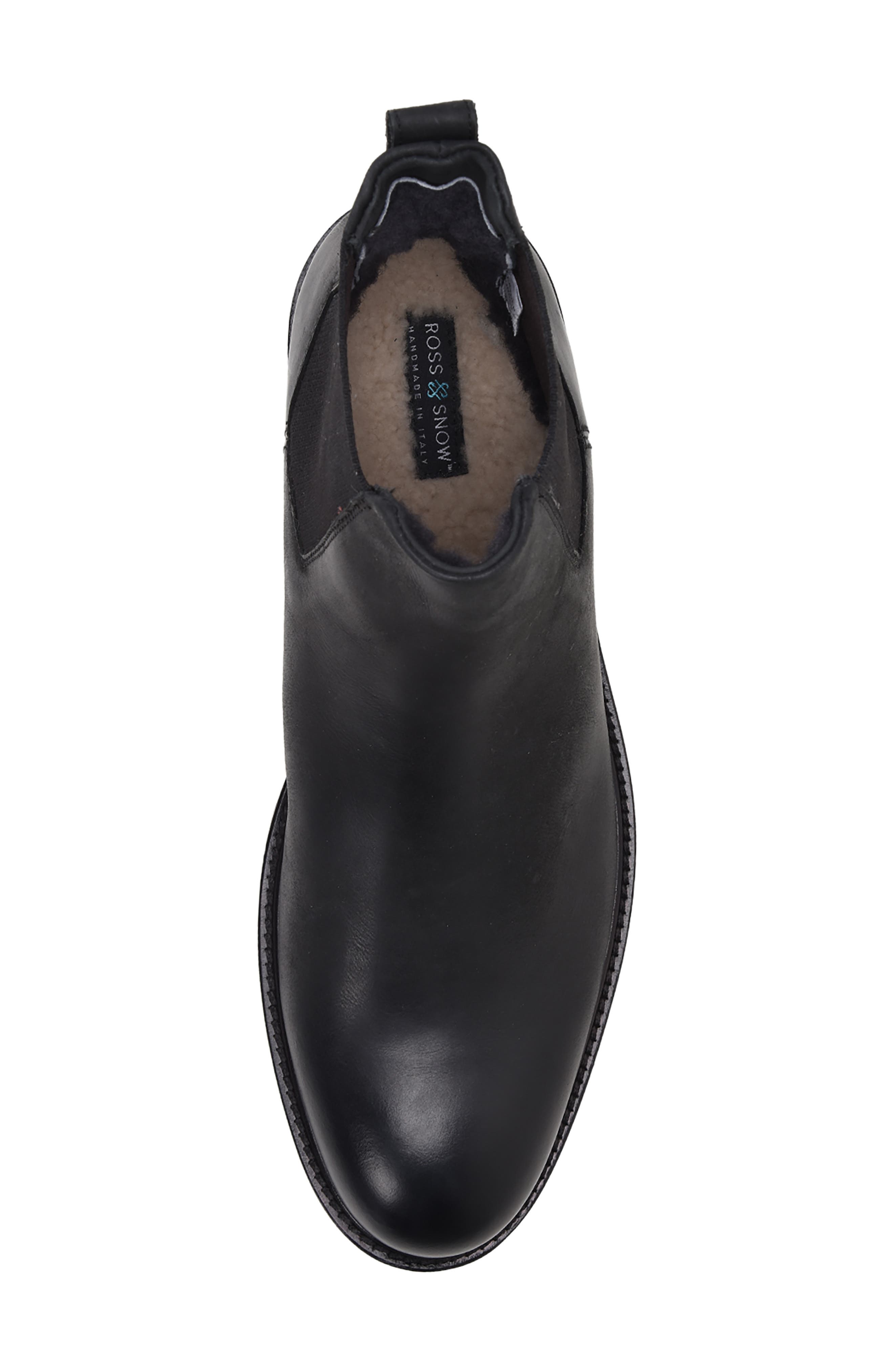 Ross & Snow Fabio Genuine Shearling Lined Chelsea Boot, Alternate, color, 