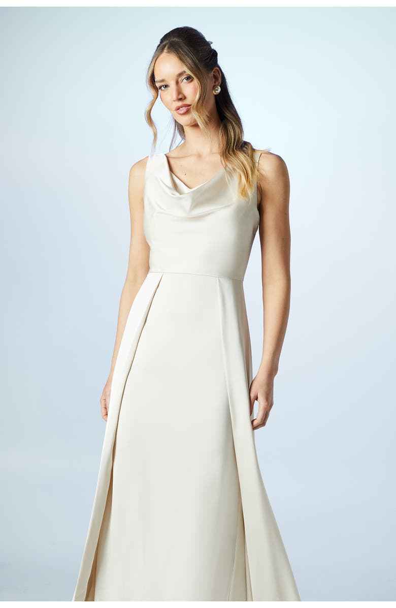 Coast Sleeveless Cowl Neck Bridesmaid Dress, Alternate, color, Champagne