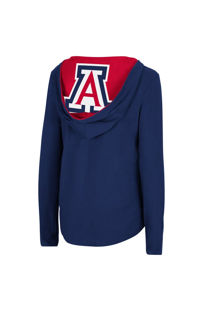 COLOSSEUM Women's Colosseum Navy Arizona Wildcats Catalina Hoodie Long Sleeve T-Shirt, Alternate, color, Navy