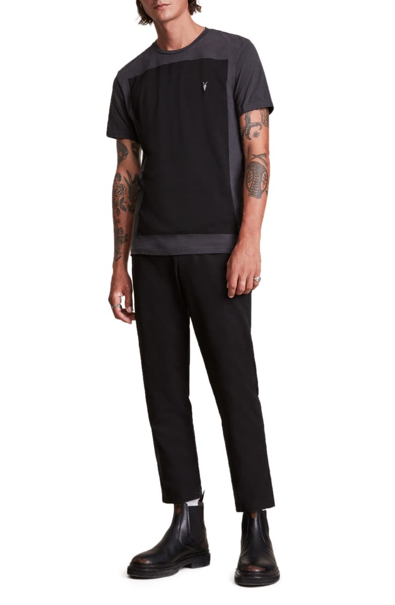 AllSaints Lobke Cotton Colorblock T-Shirt, Alternate, color,