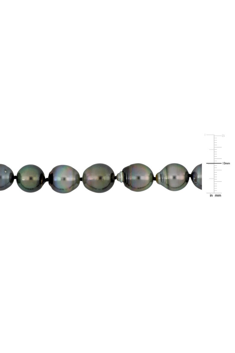 11-13mm Cultured Tahitian Pearl Necklace 14K, Alternate, color, Tahitian Pearl