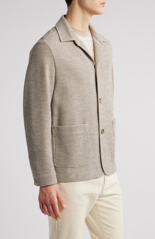 Hugo Boss Boss Carper Cotton Blend Jacket In Light Beige