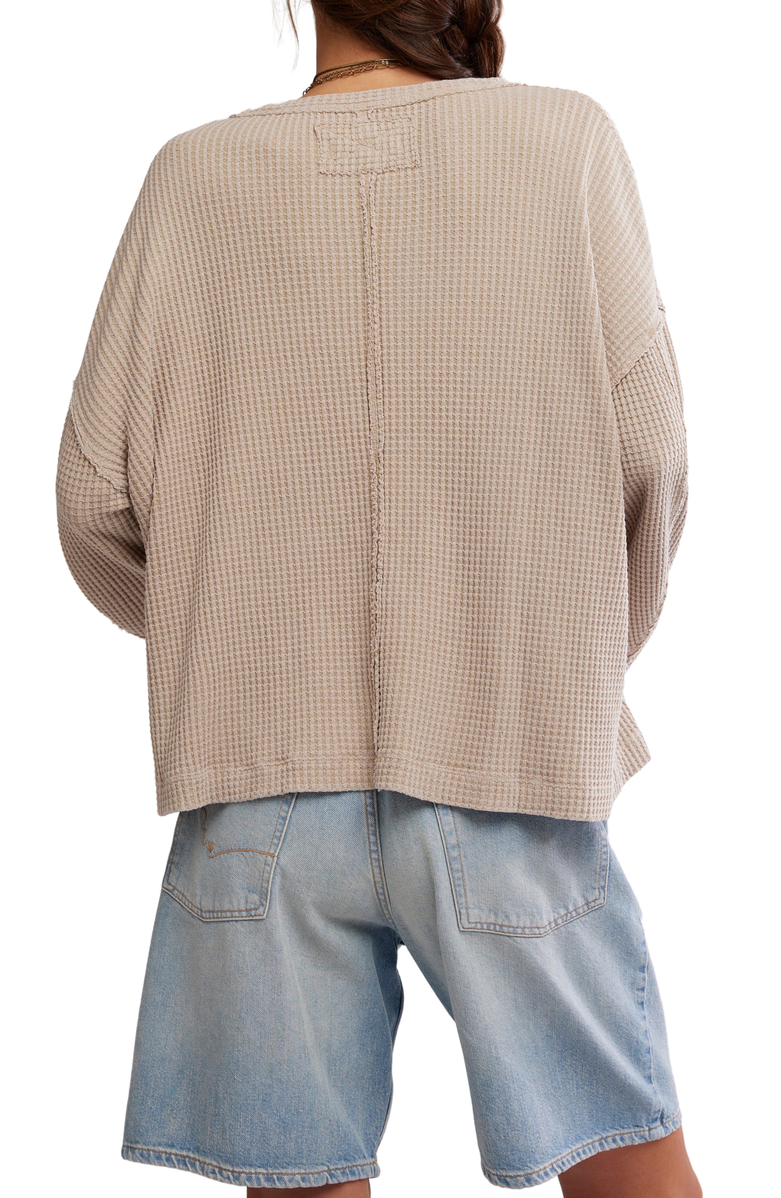 Cotton Thermal Knit Top - image 2