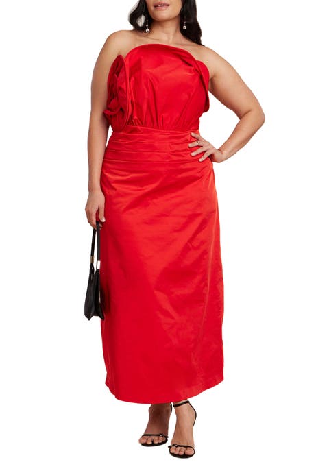 Swirl Bodice Maxi Dress (Plus)