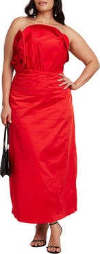 ELOQUII Swirl Bodice Maxi Dress