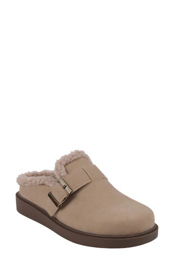 Good Choice New York Vallery Faux Shearling Lined Mule In Sand