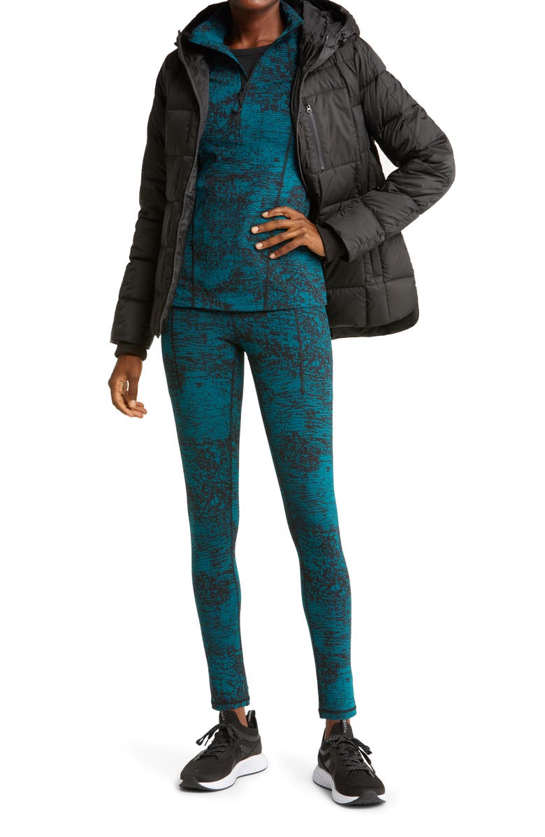 Zella Responsible Down Hooded Jacket, Alternate, color, 