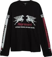 Represent Long Sleeve Cotton Graphic T-Shirt