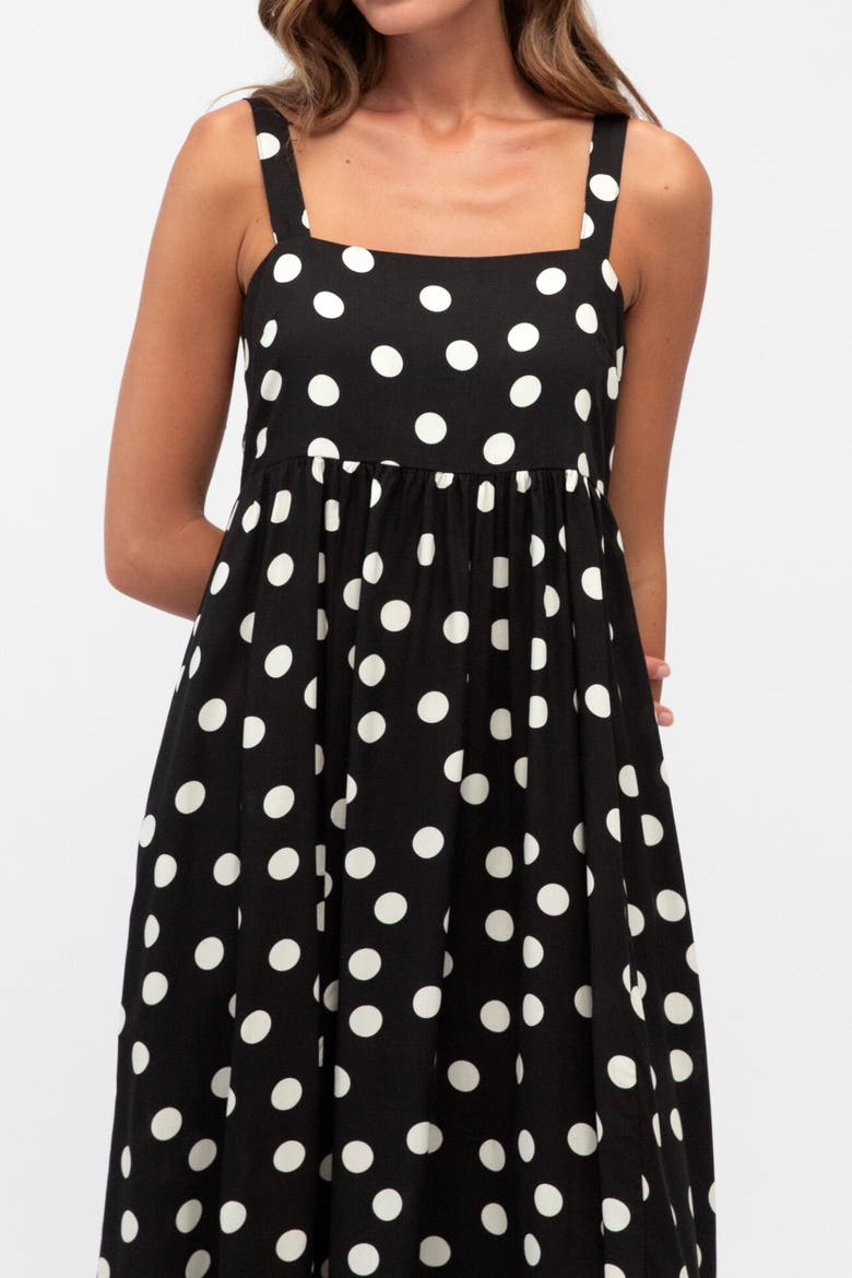Spoty Maxi Dress, Alternate, color, Black