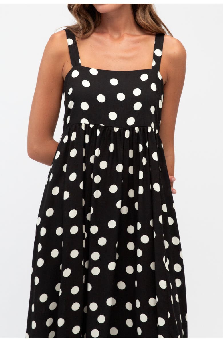 Studibaker Hawk Spoty Maxi Dress, Alternate, color, Black