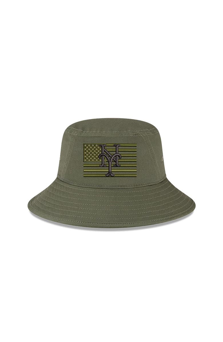 New Era Men's New Era  Green New York Mets 2023 Armed Forces Day Bucket Hat, Alternate, color, 