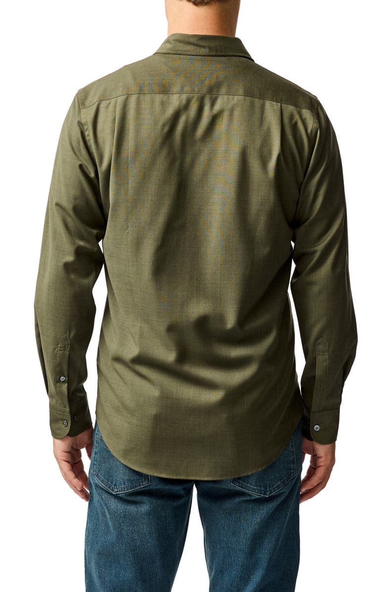 Rodd & Gunn Esk Valley Wool Mélange Button-Up Shirt, Alternate, color, Pine