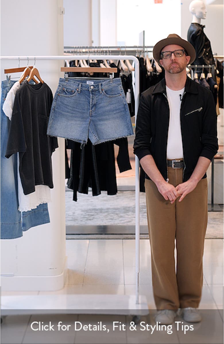 Andie High Waist Denim Cutoff Shorts, sales video thumbnail