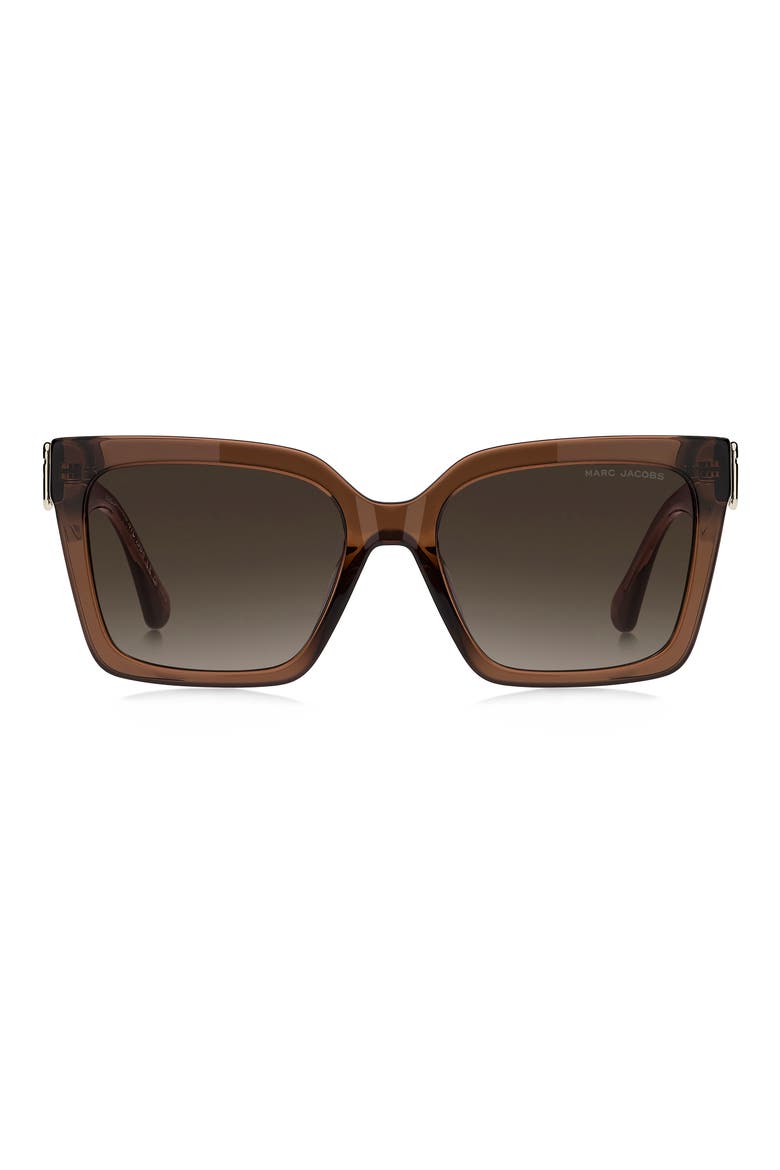 55mm Gradient Cat Eye Sunglasses, Main, color, BROWN/ BROWN SF