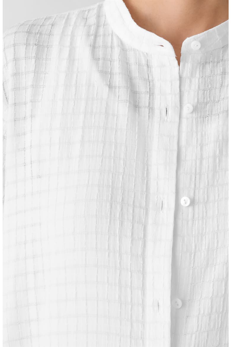 Longline Organic Cotton Blend Button-Up Shirt, Alternate, color, WHITE