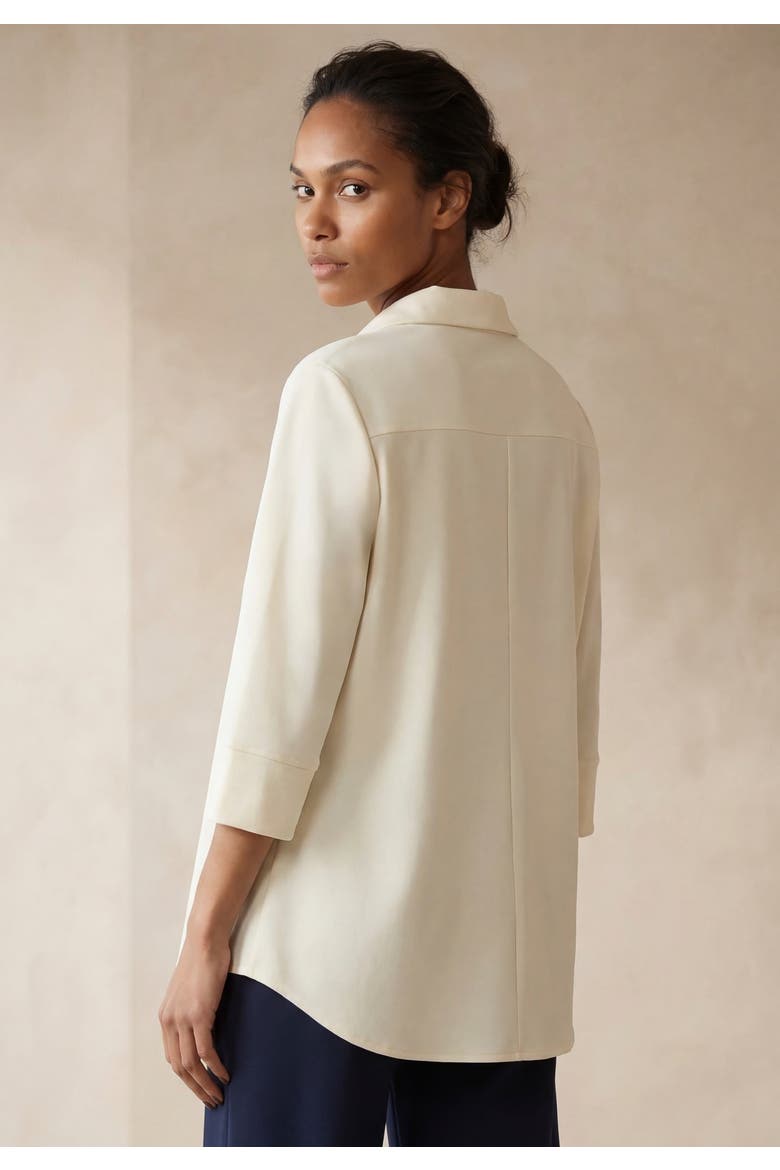 Stretch Knit Crepe Trapeze Tunic, Alternate, color, IVORY