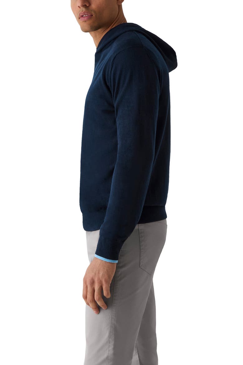 Saratoga Merino Wool Pullover Hoodie, Alternate, color, MALTESE BLUE
