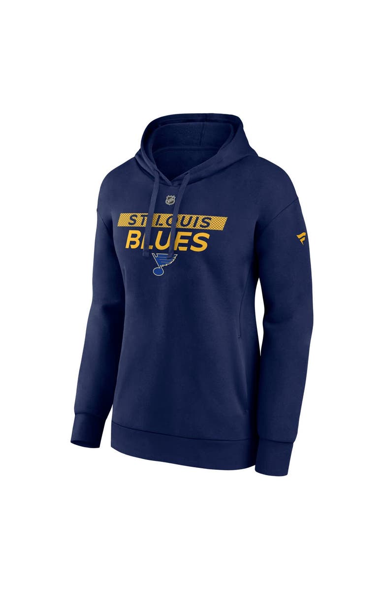 FANATICS Women
s Fanatics  Navy St. Louis Blues Authentic Pro Core Primary Fleece Pullover Hoodie, Alternate, color, Navy
