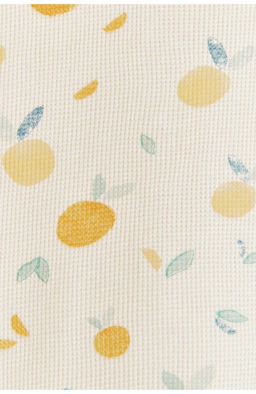 Babycottons Nature Waffle Footie Pajamas In Off White
