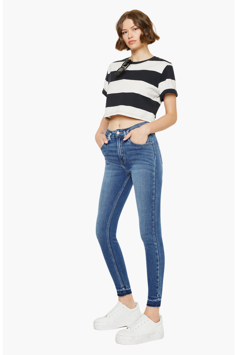 Cleopatra High Rise Ankle Skinny Jeans, Alternate, color, Medium Wash