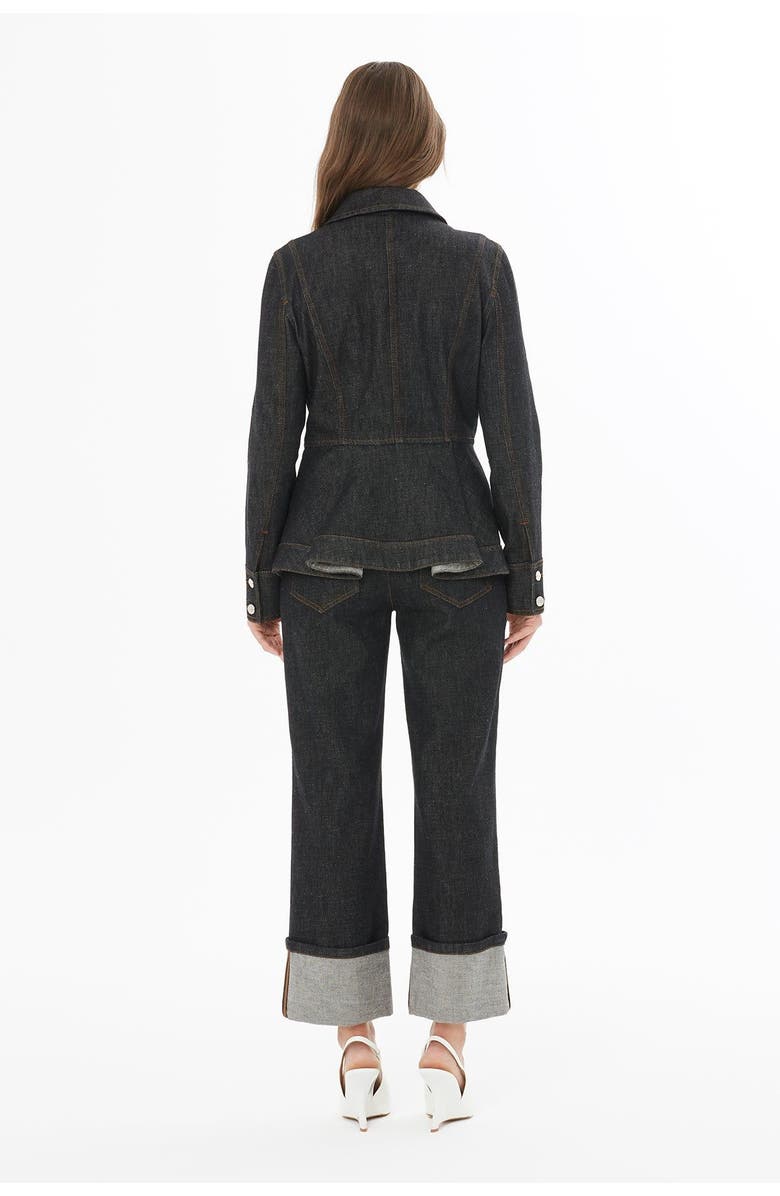 Gizia Shirt Collar Buttoned Jacket, Alternate, color, Black