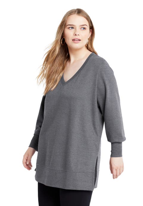 V-Neck French Terry Sweatshirt (Plus Available)