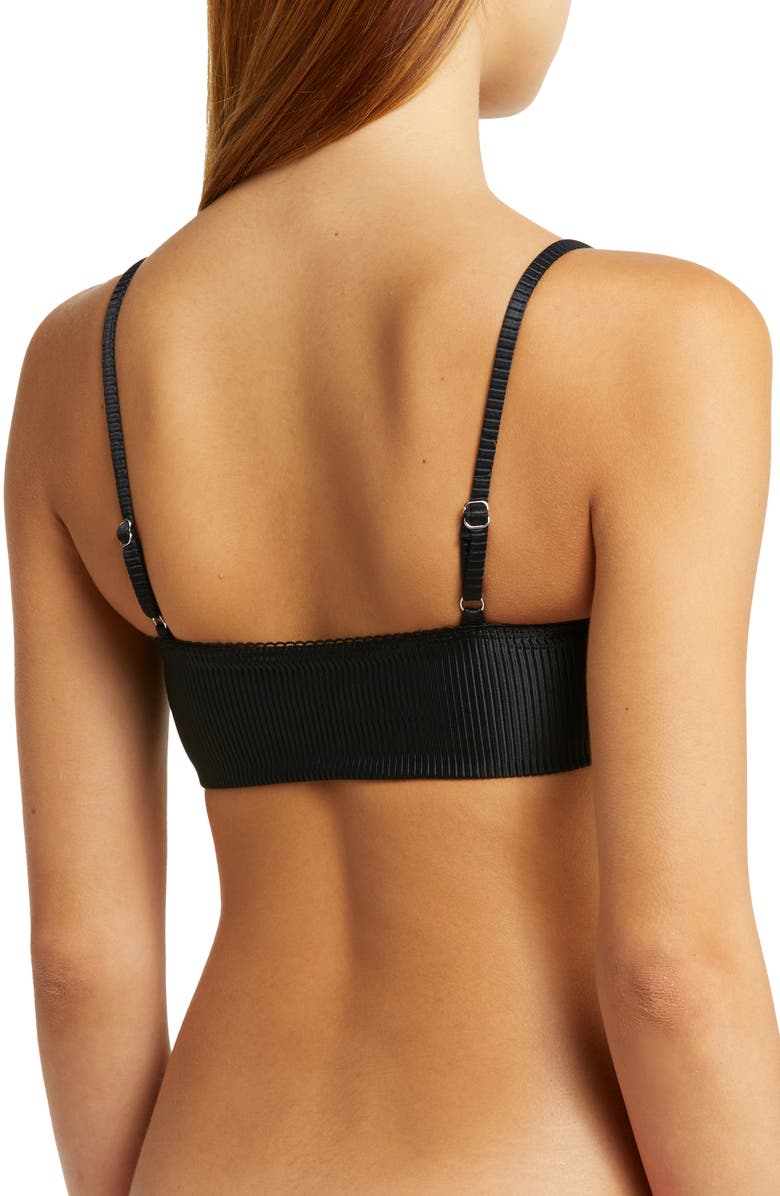 Frankies Bikinis Cleo Ribbed Bikini Top, Alternate, color,