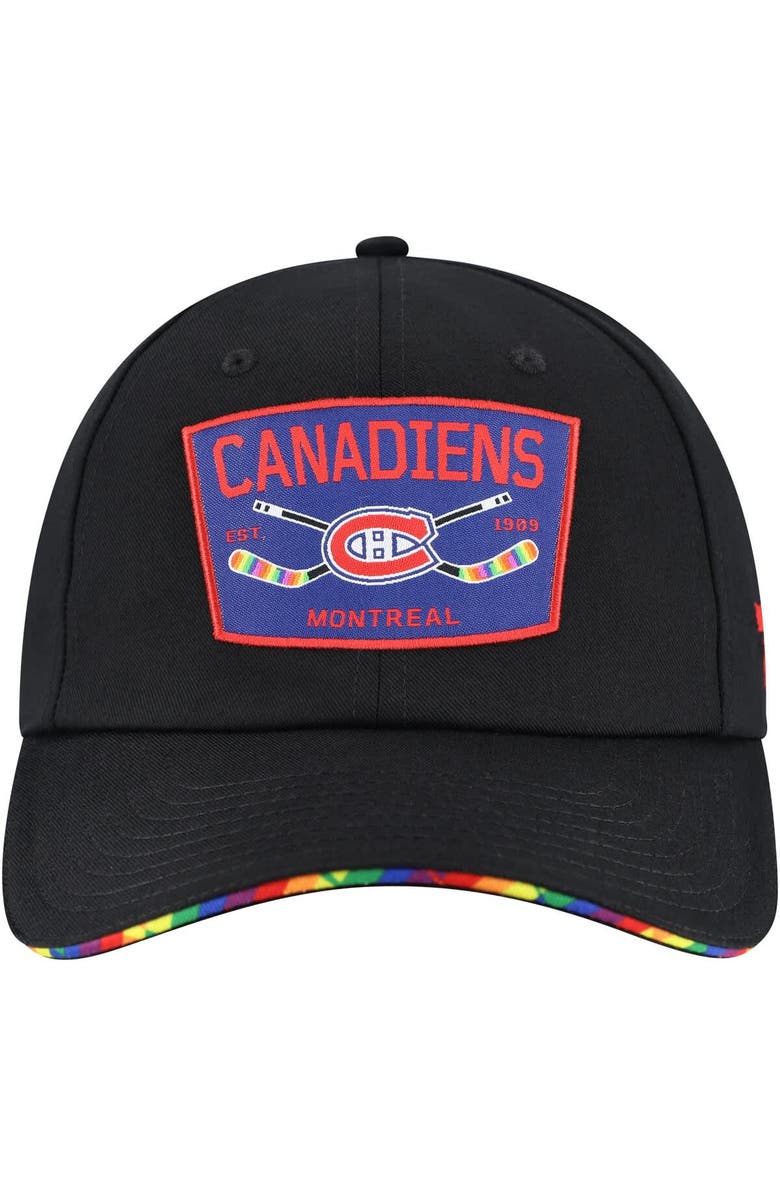 FANATICS Men's Fanatics Black Montreal Canadiens HIFE Adjustable Hat, Alternate, color,