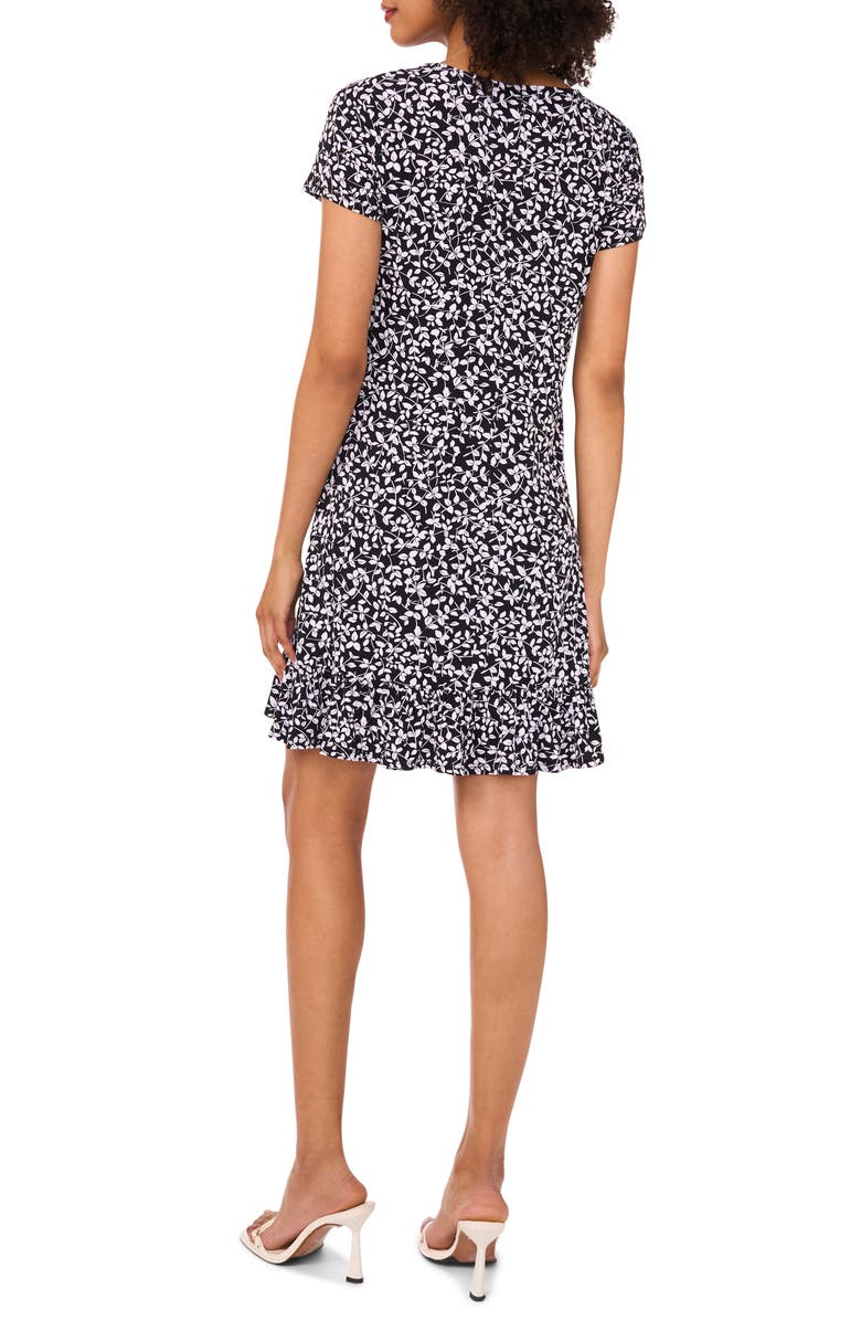 Halogen<sup>®</sup> Short Sleeve Flounce Hem Minidress, Alternate, color,