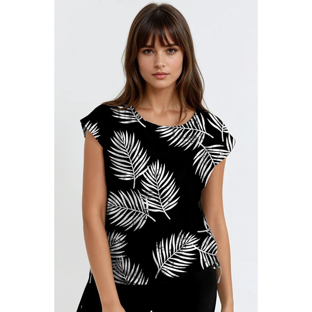 Calypsa Daphne Loose Fit Swim Top In Black