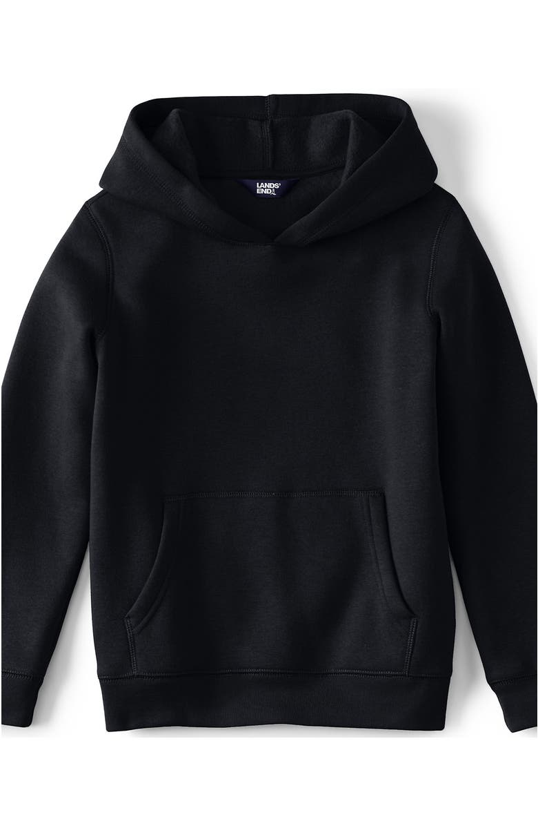 Lands' End Kids Fleece Pullover Hoodie, Main, color, Black