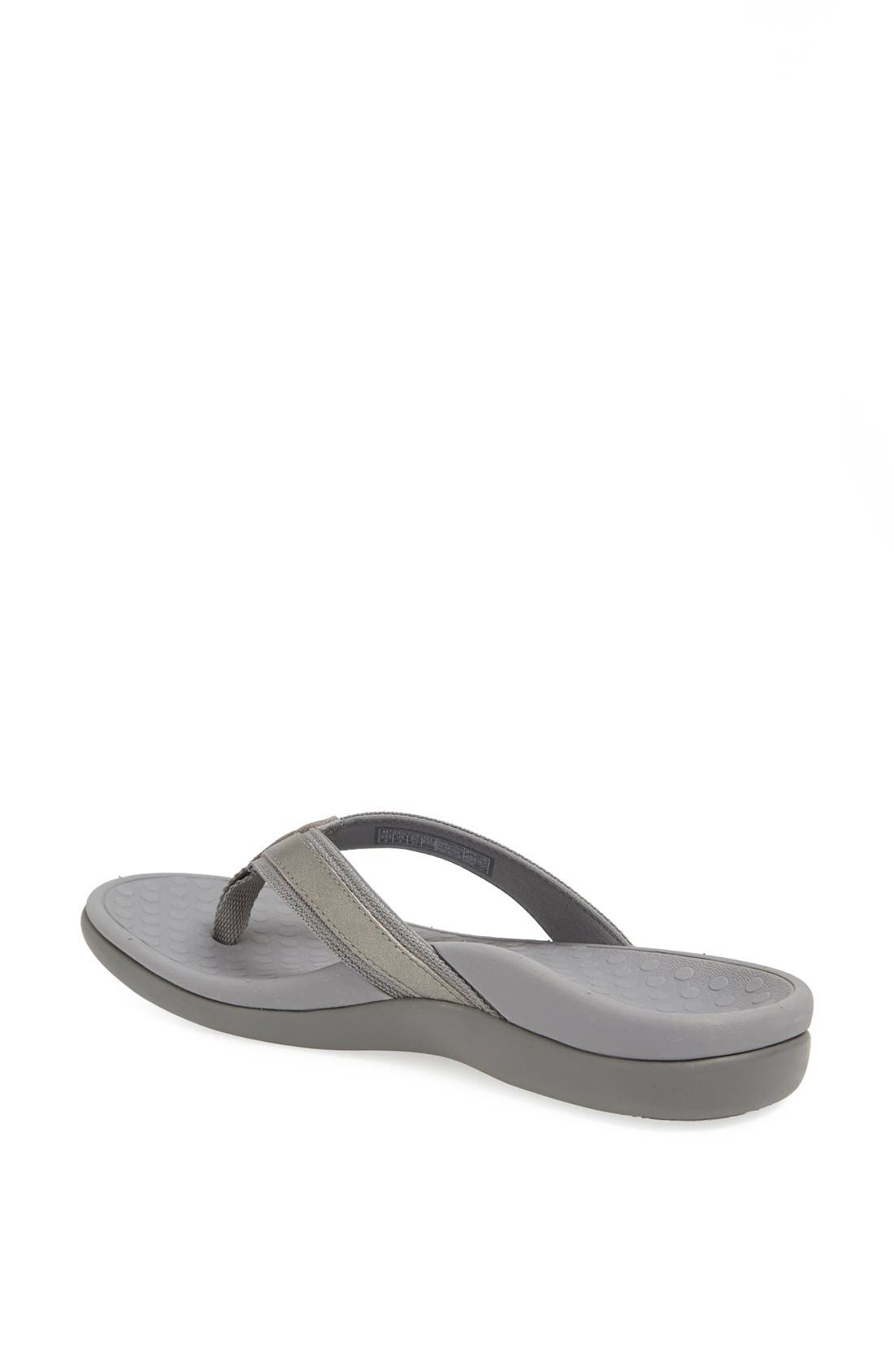 'Tide II' Flip Flop, Alternate, color, PEWTER METALLIC