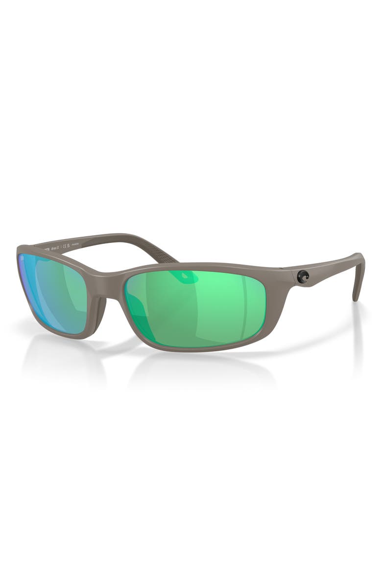 Costa Del Mar Brine II 59mm Sunglasses, Alternate, color, Matte Olive Shale / Green