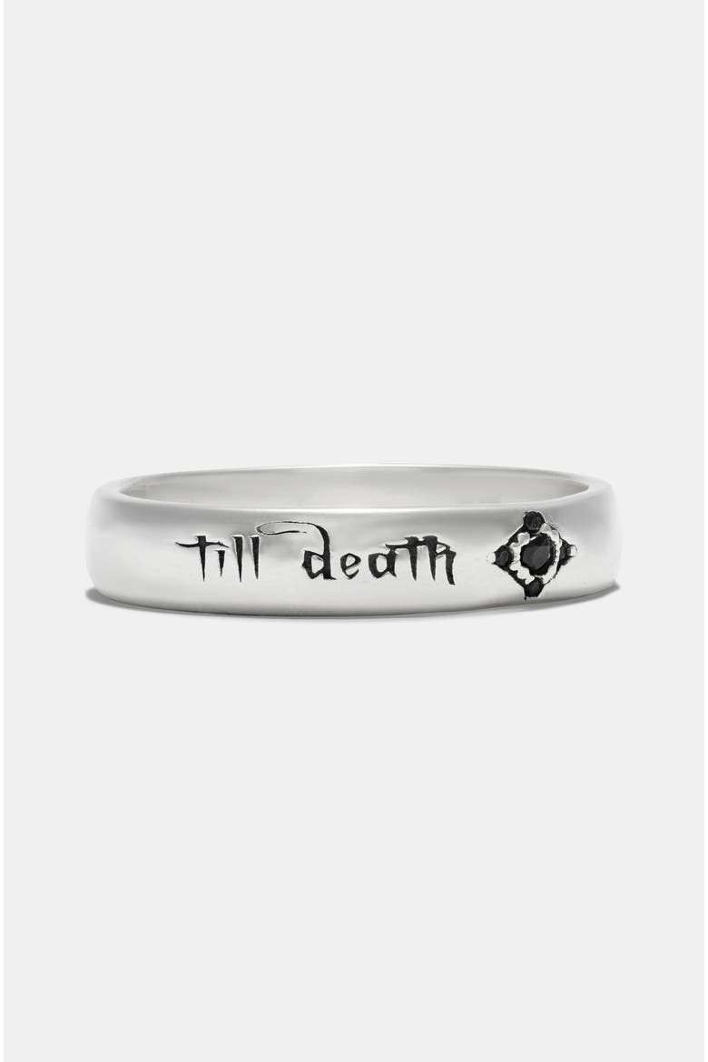 Till Death Thick Sterling Silver Ring, Alternate, color, Silver