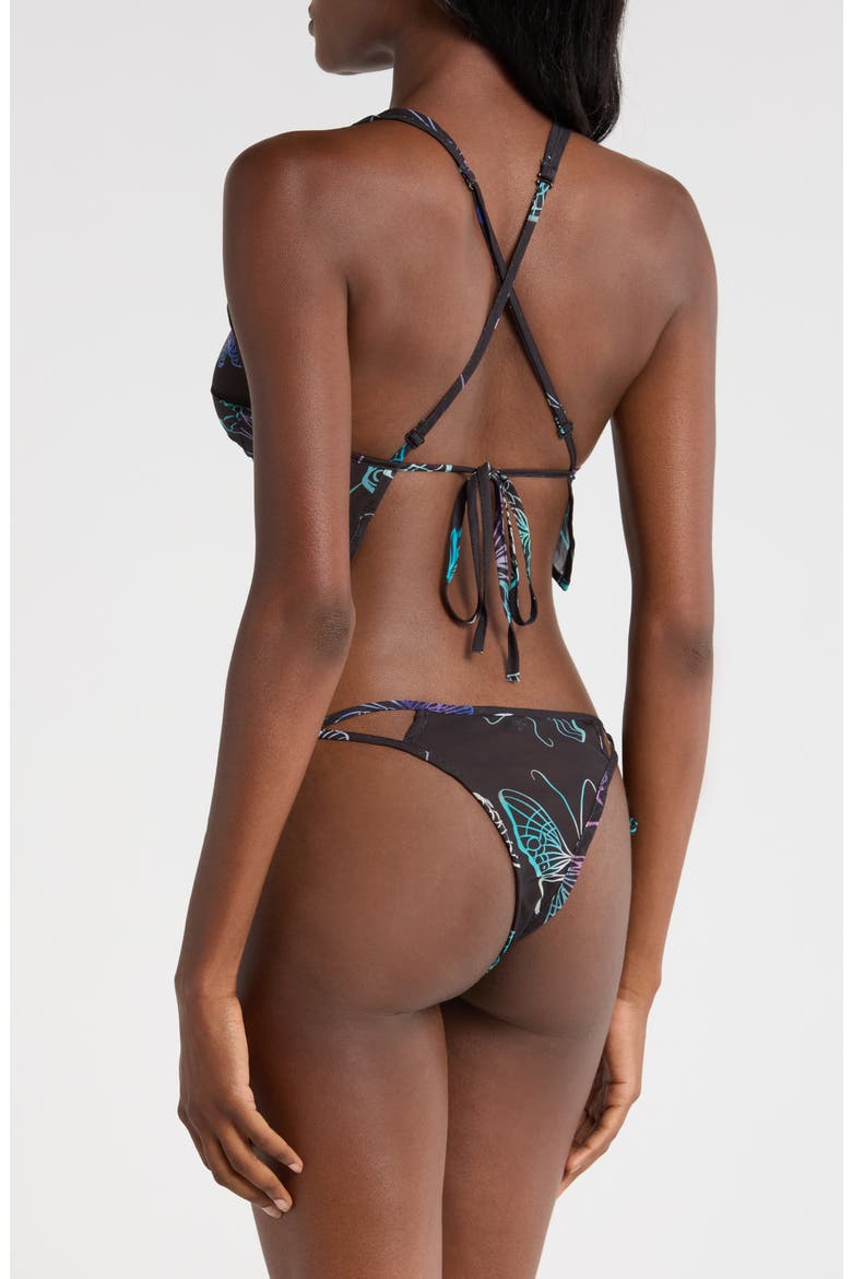 Mariposa Bra & Tanga Set, Alternate, color, BLACK