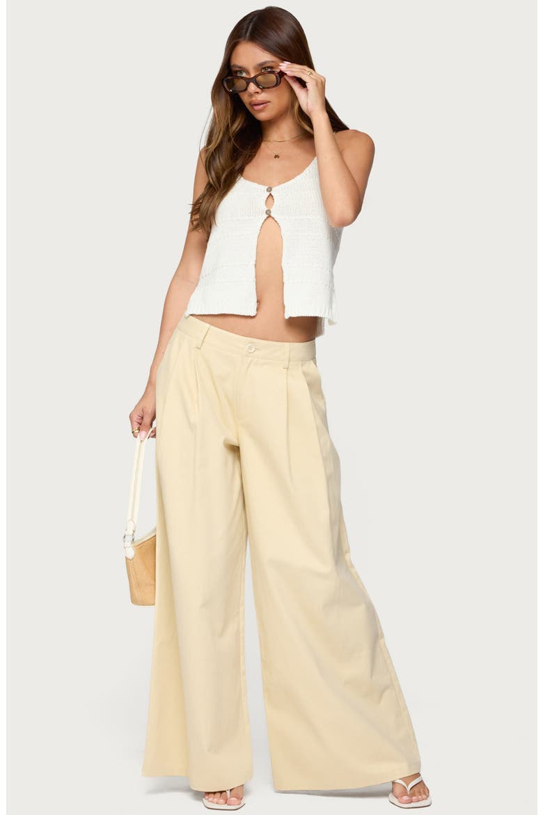 Mikinley Split Front Cotton Tank Top, Alternate, color, WHITE