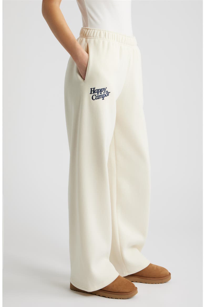 World is Better Embroidered Graphic Sweatpants, Alternate, color, CREAM