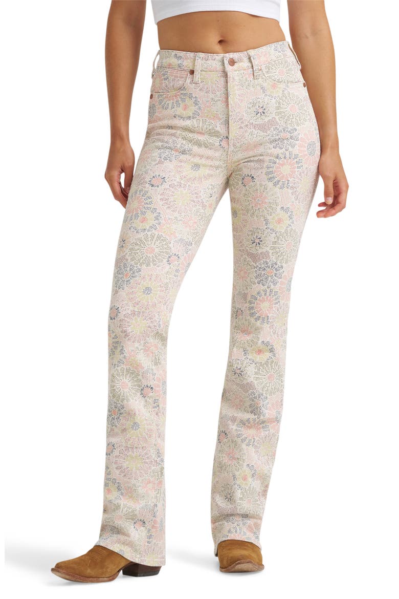Western Straight Leg Jeans, Main, color, FIREWORK FLORAL