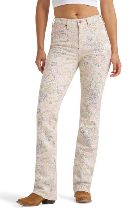Western Straight Leg Jeans (Firework Floral)