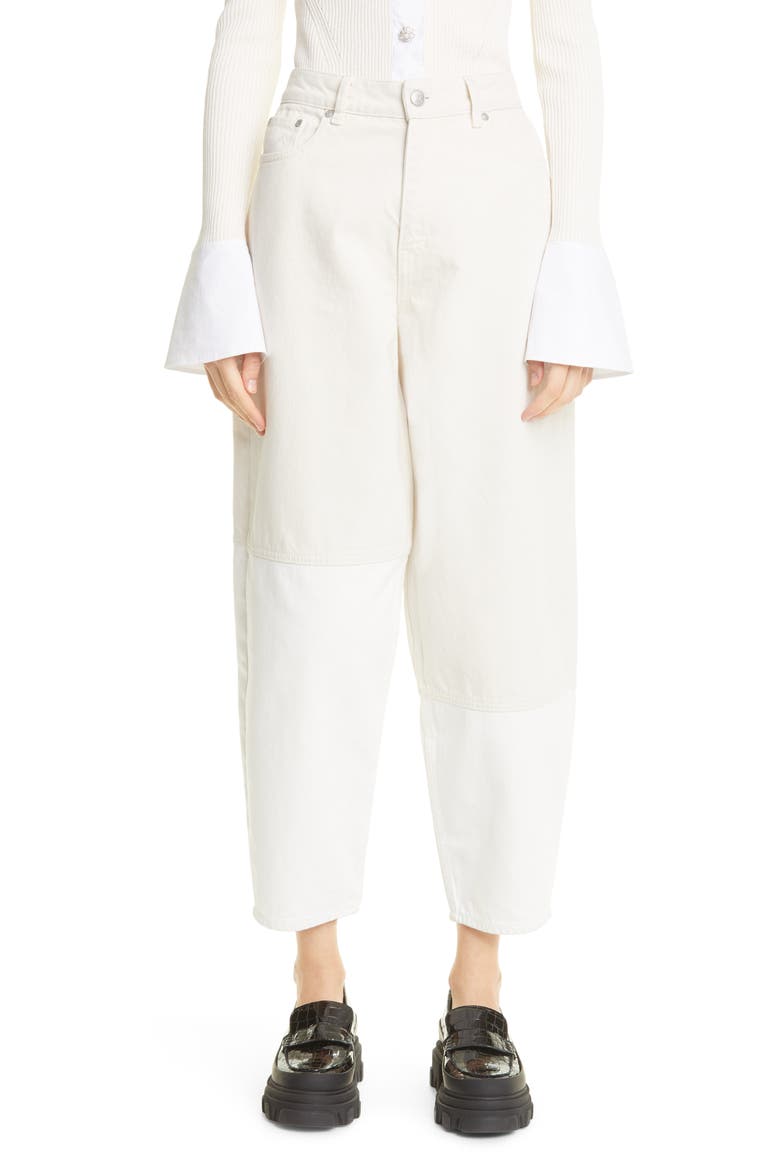 Straight Leg Organic Cotton Jeans, Main, color, VANILLA ICE