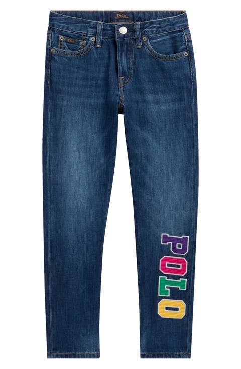 Kids' Logo Slim Boyfriend Jeans