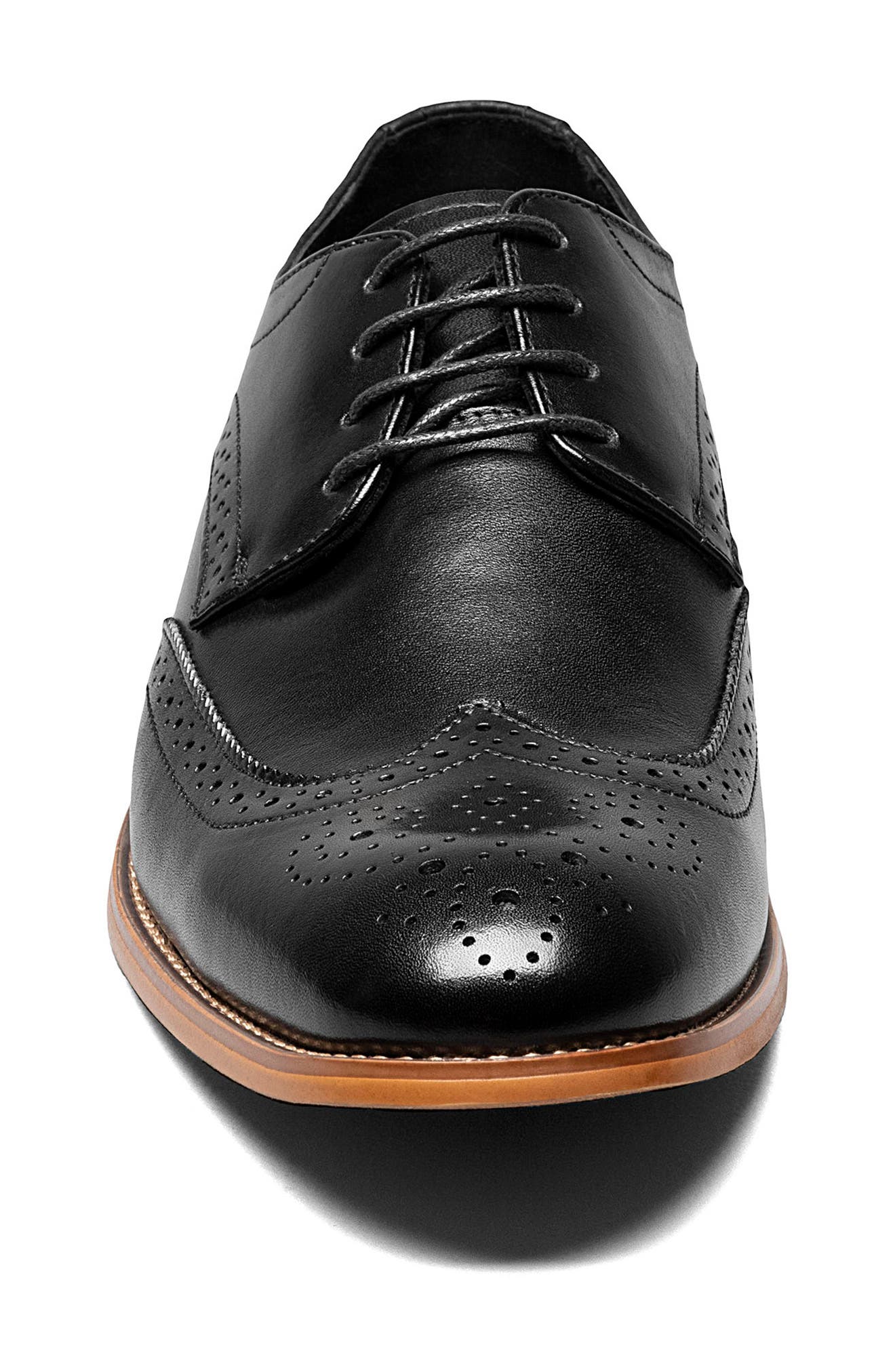 Stacy Adams David Leather Wingtip Derby, Alternate, color, 