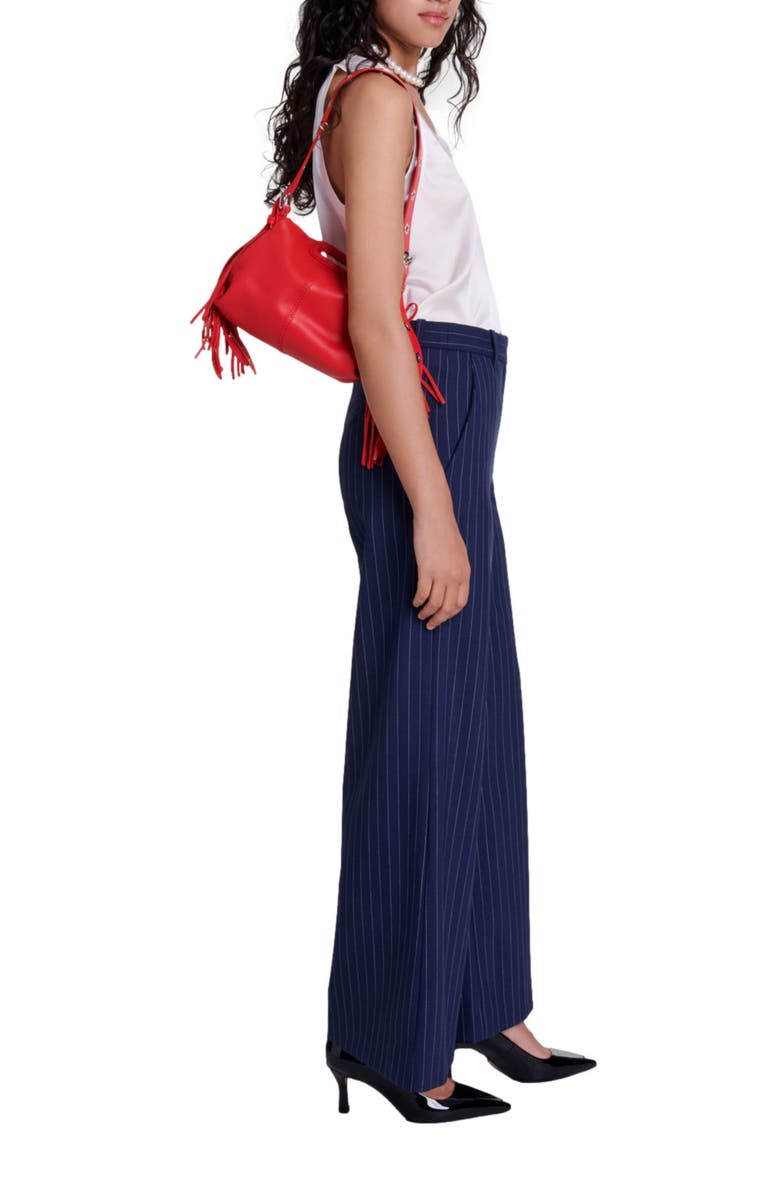 maje Striped trousers, Alternate, color,