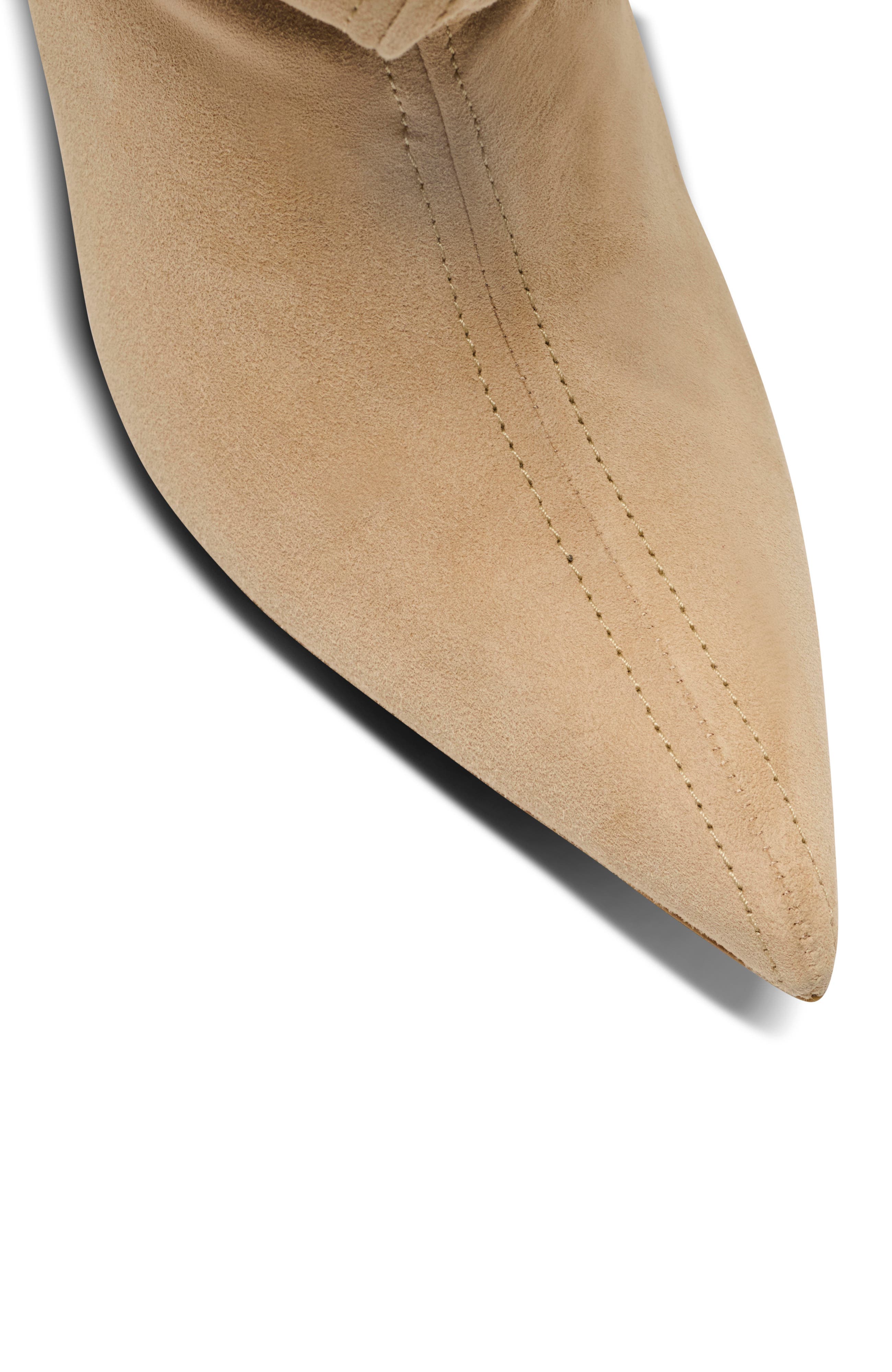 Balmain "No Wedge" suede ankle boots, Alternate, color, Beige