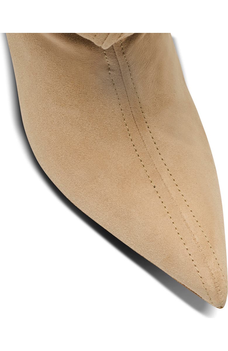 Balmain "No Wedge" suede ankle boots, Alternate, color, Beige