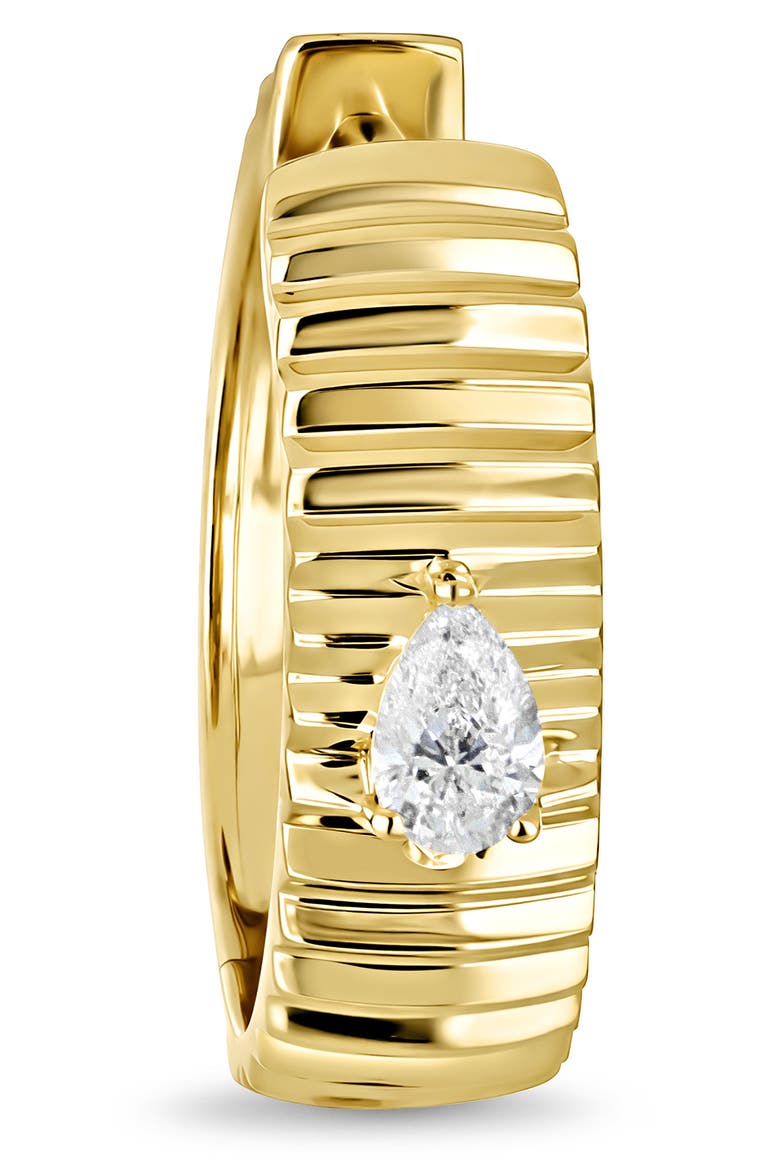 18K Gold Cleo Diamond Hoop Earrings, 5mm (Online Trunk Show), Alternate, color, 18K YELLOW GOLD/ DIAMOND