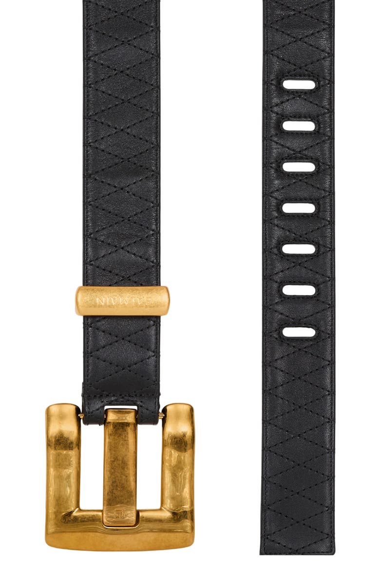 Anthem smooth leather belt, Alternate, color, black